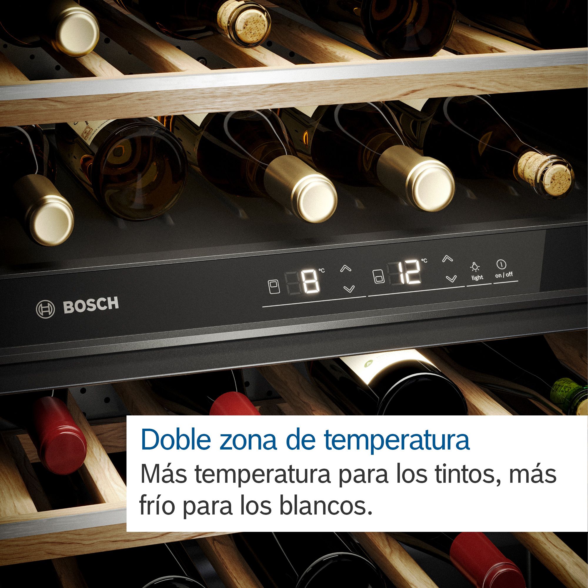 # PRODUTO RECONDICIONADO # Adega climatizada Série 6 com porta de vidro 186 x 60 cm KWK36ABGA-B