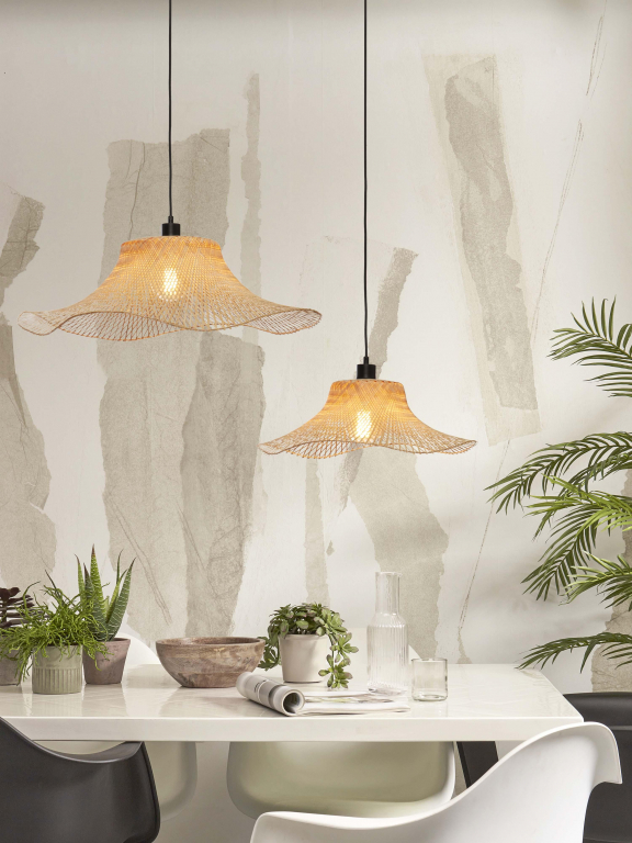 Good&Mojo Ibiza hanglamp Ø65 large zwart/naturel