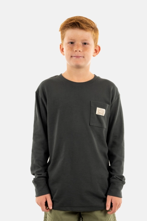 Tee shirts manches longues levi's® organic patch pocket g4o pirate black