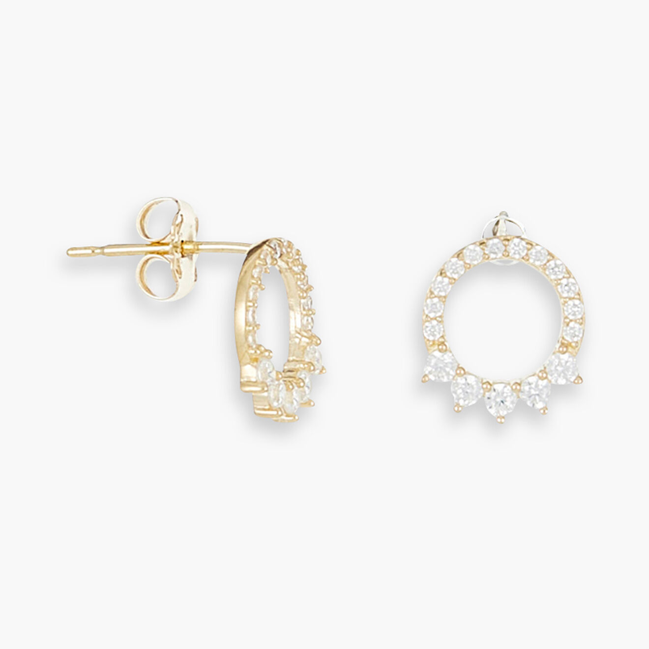 By Colette Boucles d'oreilles Georgia Zirconium or jaune