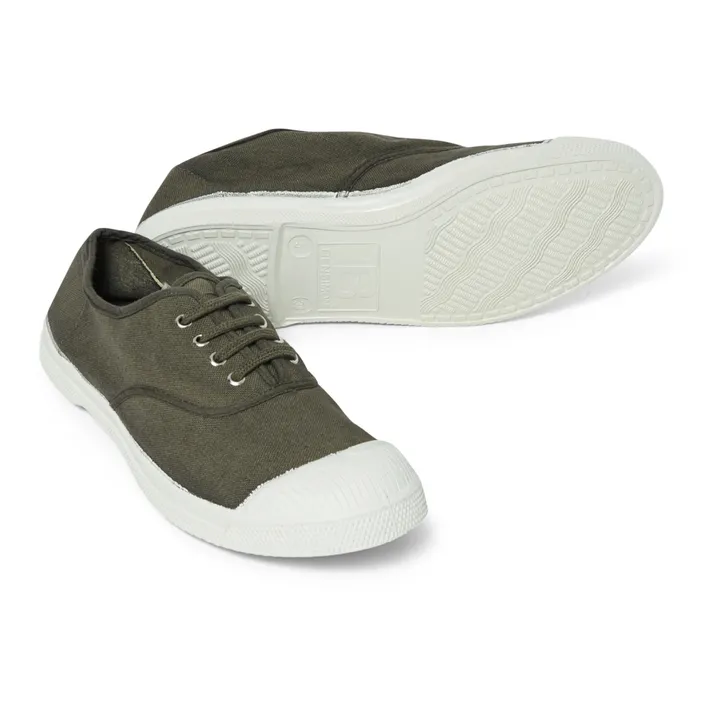 Bensimon Tennis Lacets Vegan - Collection Femme  | Vert kaki