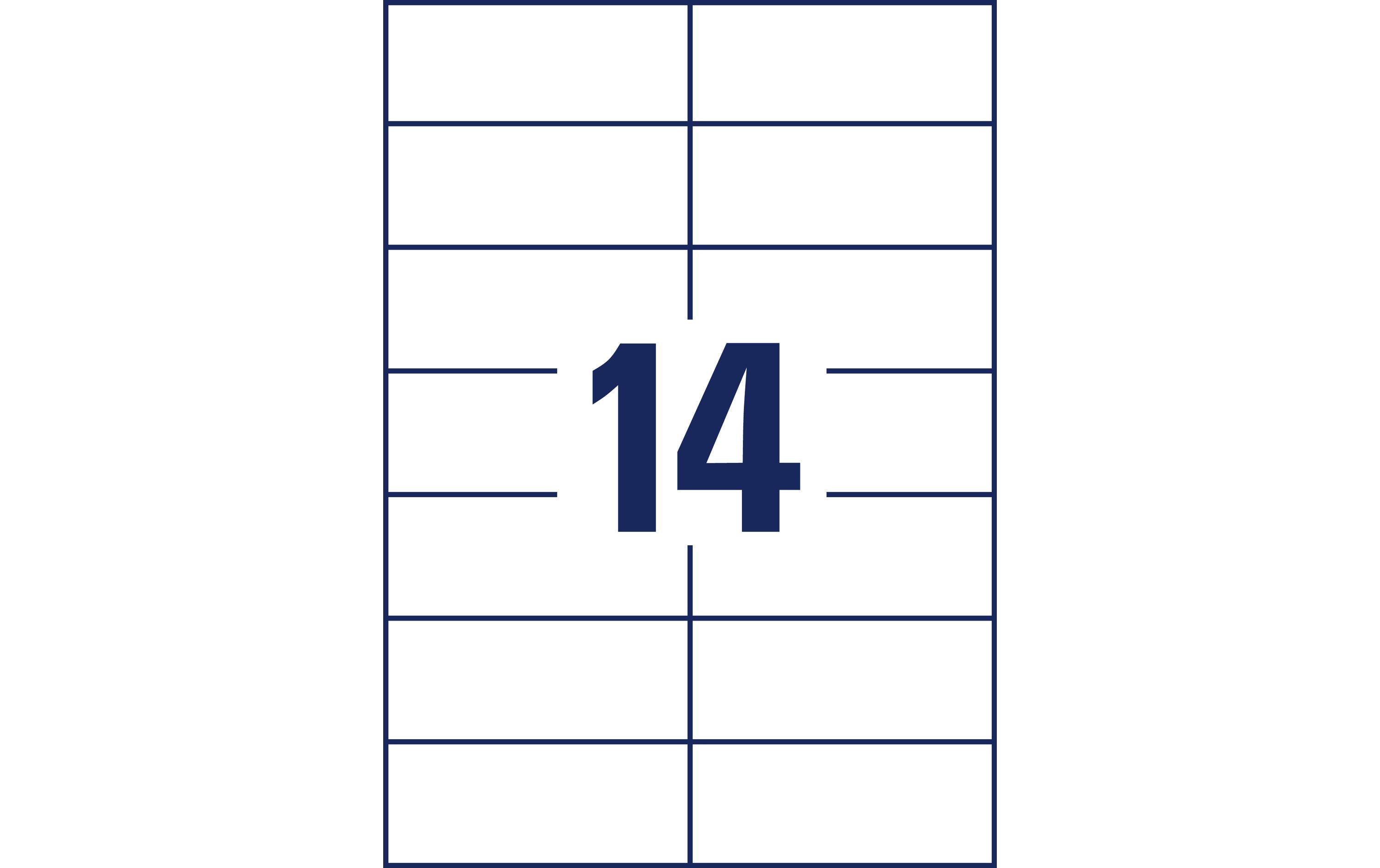 Universal-Etiketten 6136, 105 x 42.3 mm, 30 BlattPermanent haftende Etiketten