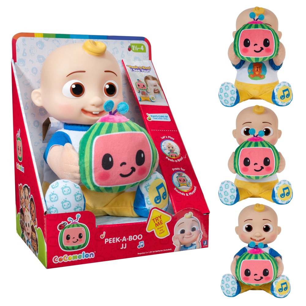 CoComelon Peek-A-Boo JJ Plüschtier mit Sätzen und Geräuschen