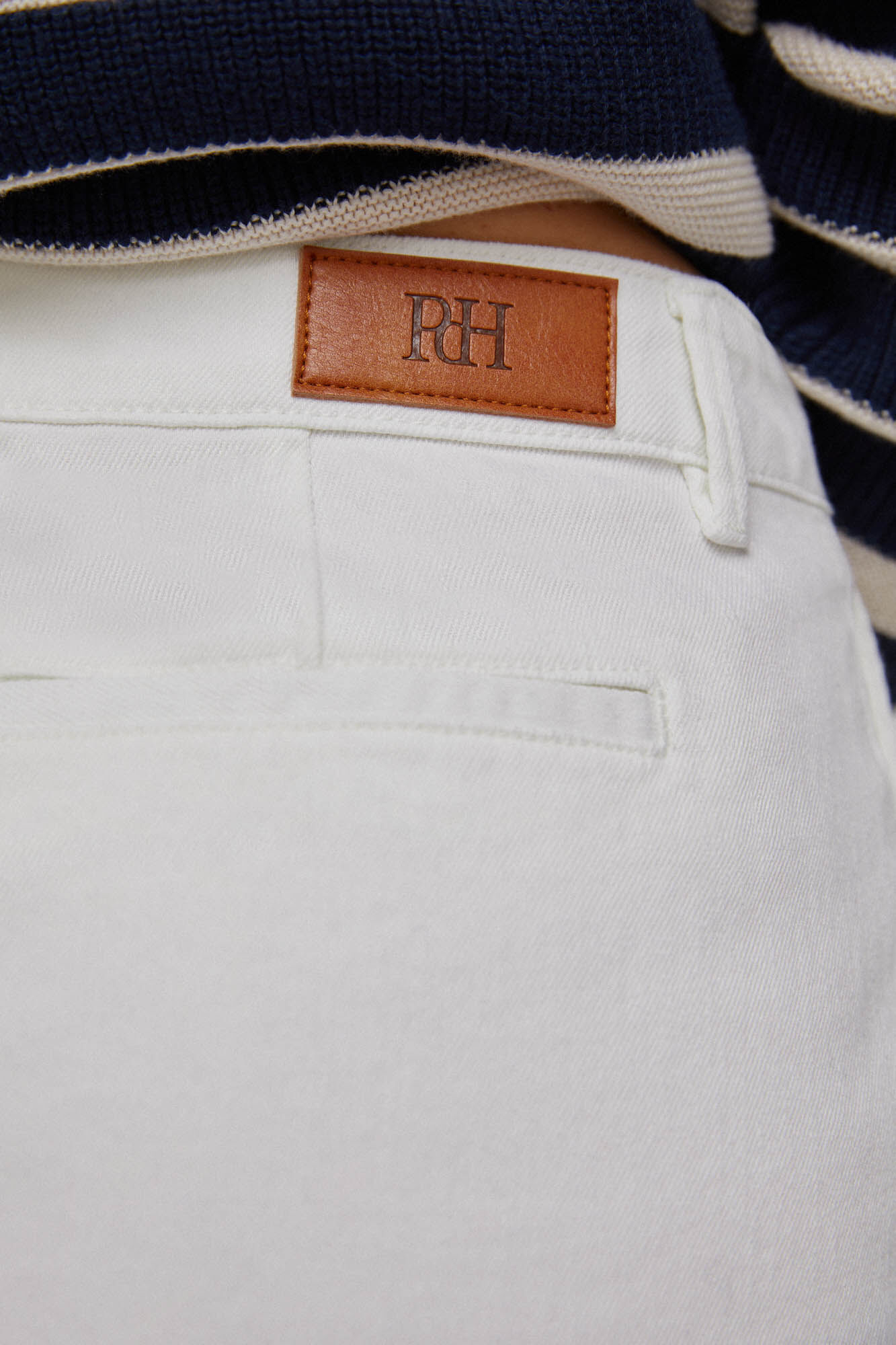 Saia jeans com botões - Branco-sujo