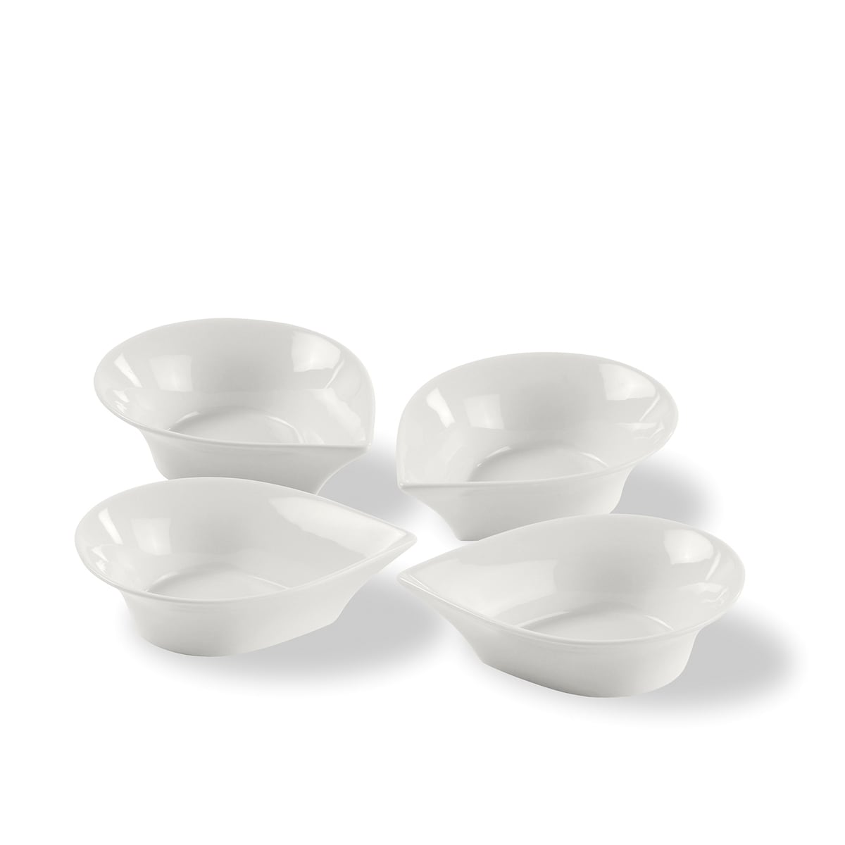 Blomsterbergs Dropshaped bowl 13 cm 4 pcs White