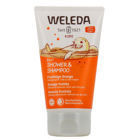 Shampooing douche pour enfants à l'orange fruitée Weleda