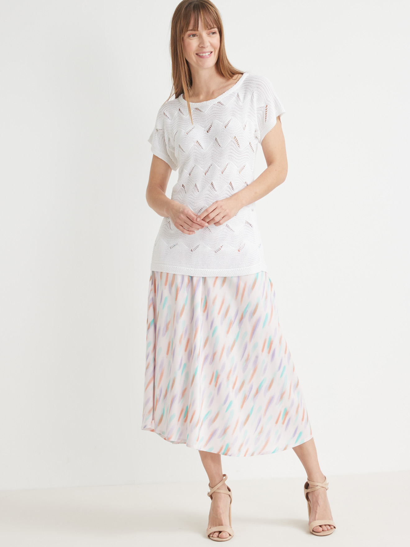 Pull maillle fantaisie manches T
