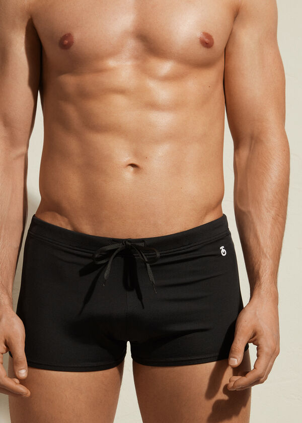 Calções de banho masculinos estilo boxer Panamá