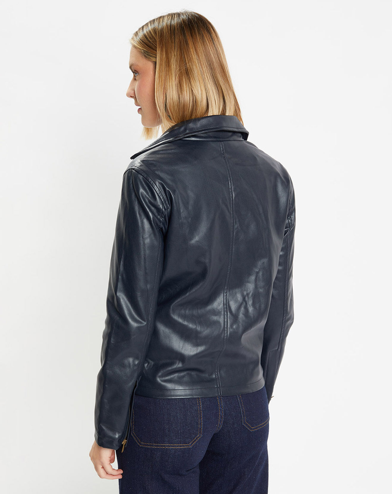 Galeries Lafayette Blouson Calpaga bleu marine