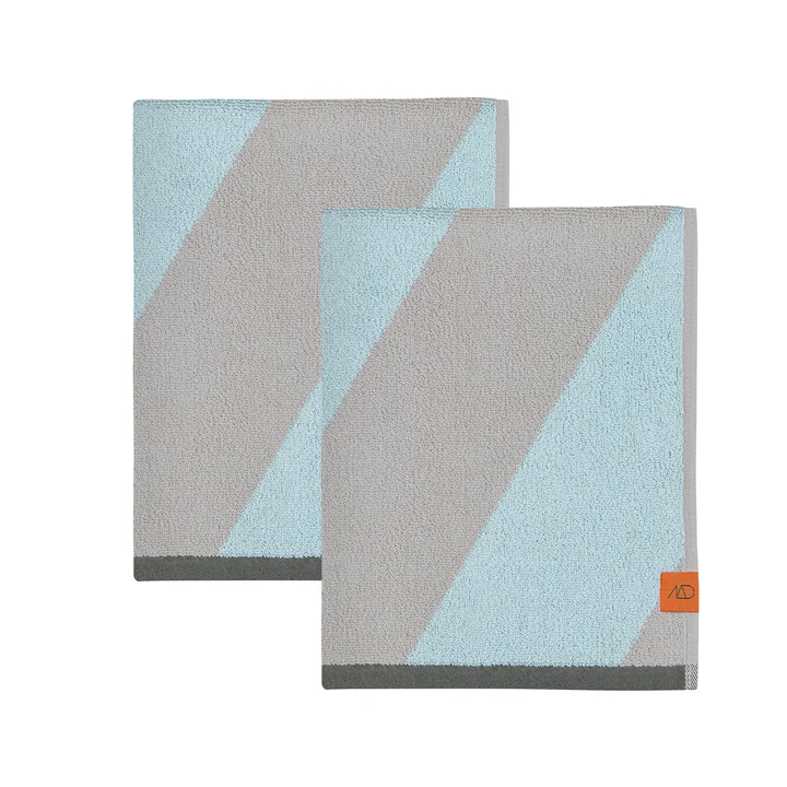 Mette Ditmer - Diagonal Gästehandtuch, 40 x 55 cm, mint (2er-Set)