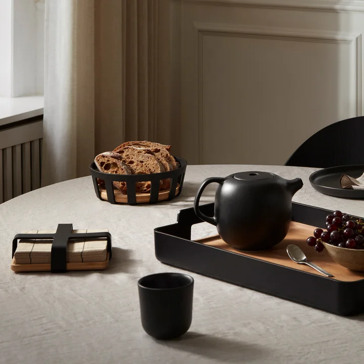 Eva Solo - Nordic Kitchen Serviettenhalter, Bambus / schwarz
