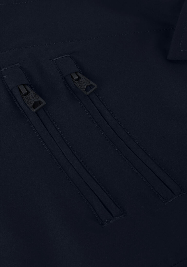 VANGUARD blauwe vanguard mantel long jacket poly soft touch v-coat