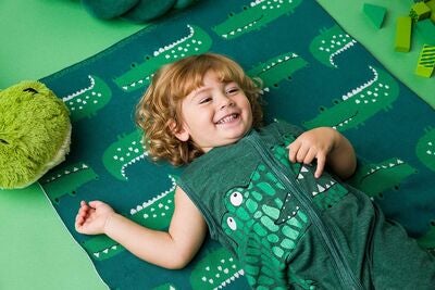 Bizzi Growin Strikketeppe Aio Baby, Rocka Croc