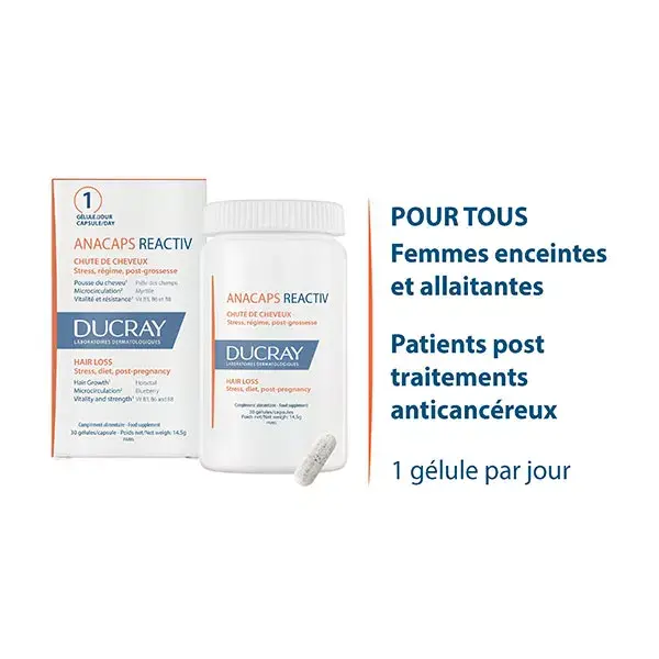 Ducray Anacaps Reactiv 30 cápsulas