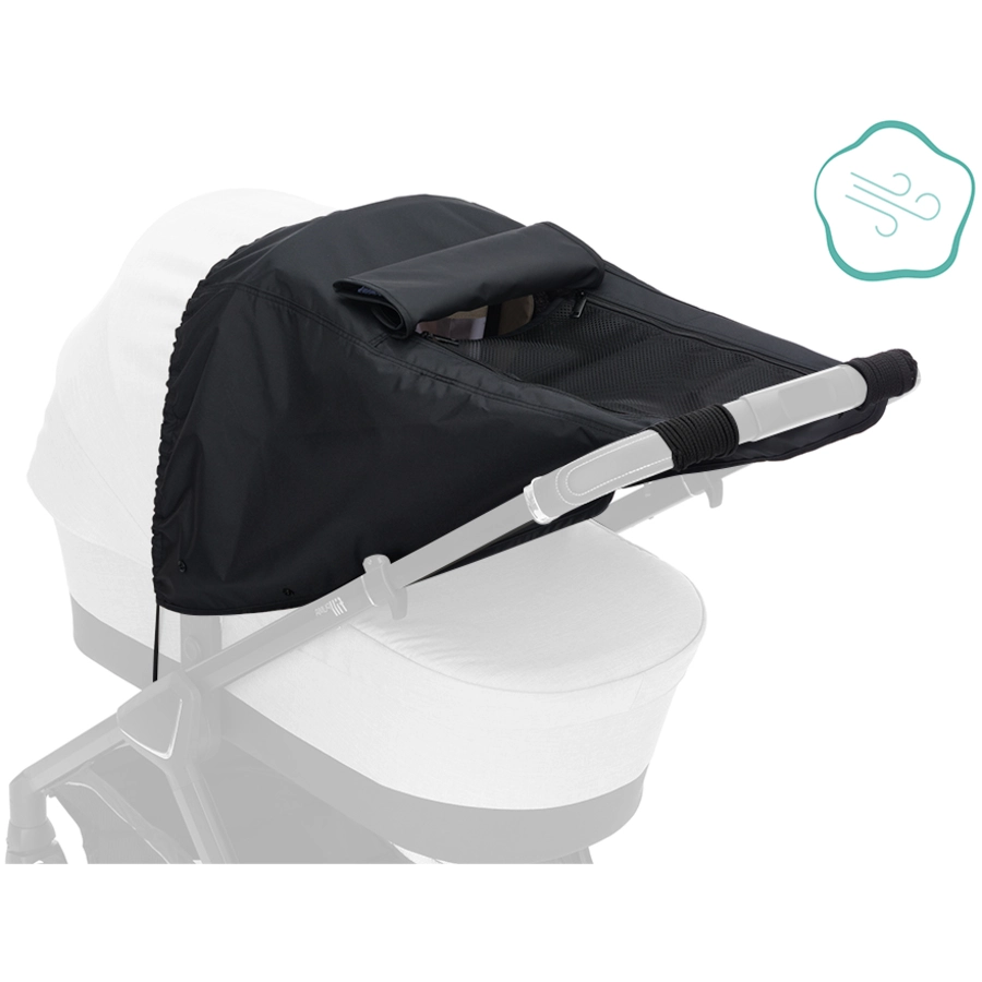 fillikid Sonnenschutz Deluxe schwarz melange für Kinderwagen