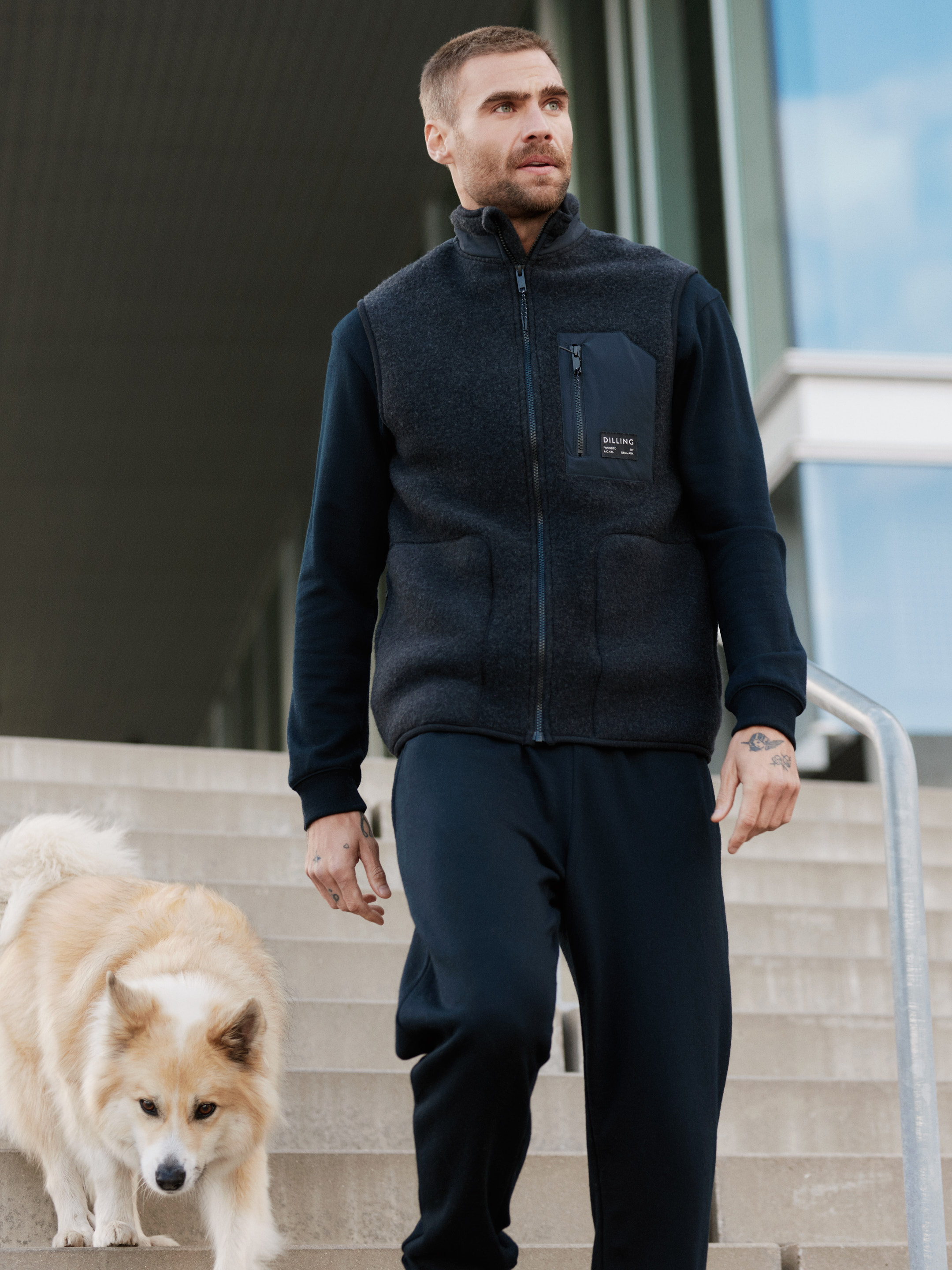 Bodywarmer van merinowolfleece voor heren - Gratis Verz