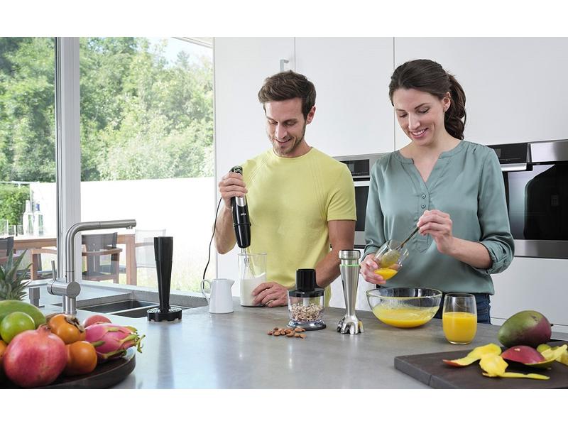 Braun Stabmixer MultiQuick 9 MQ9147X Schwarz/Silber Handliches Stabmixer-Set mit einer Motorleistung von 1200 W
