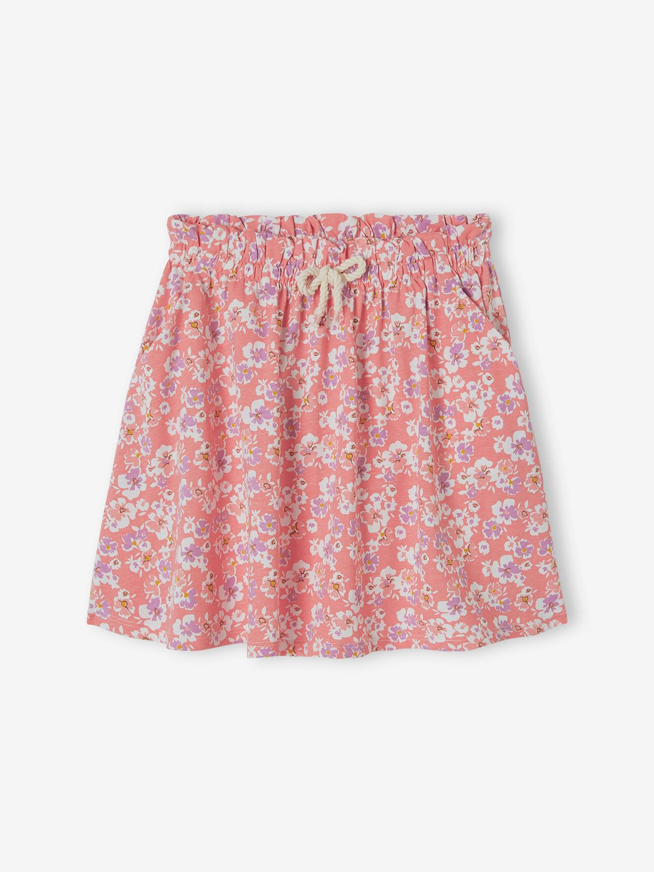 Saia estampada para meninas, estampa azul vibrante