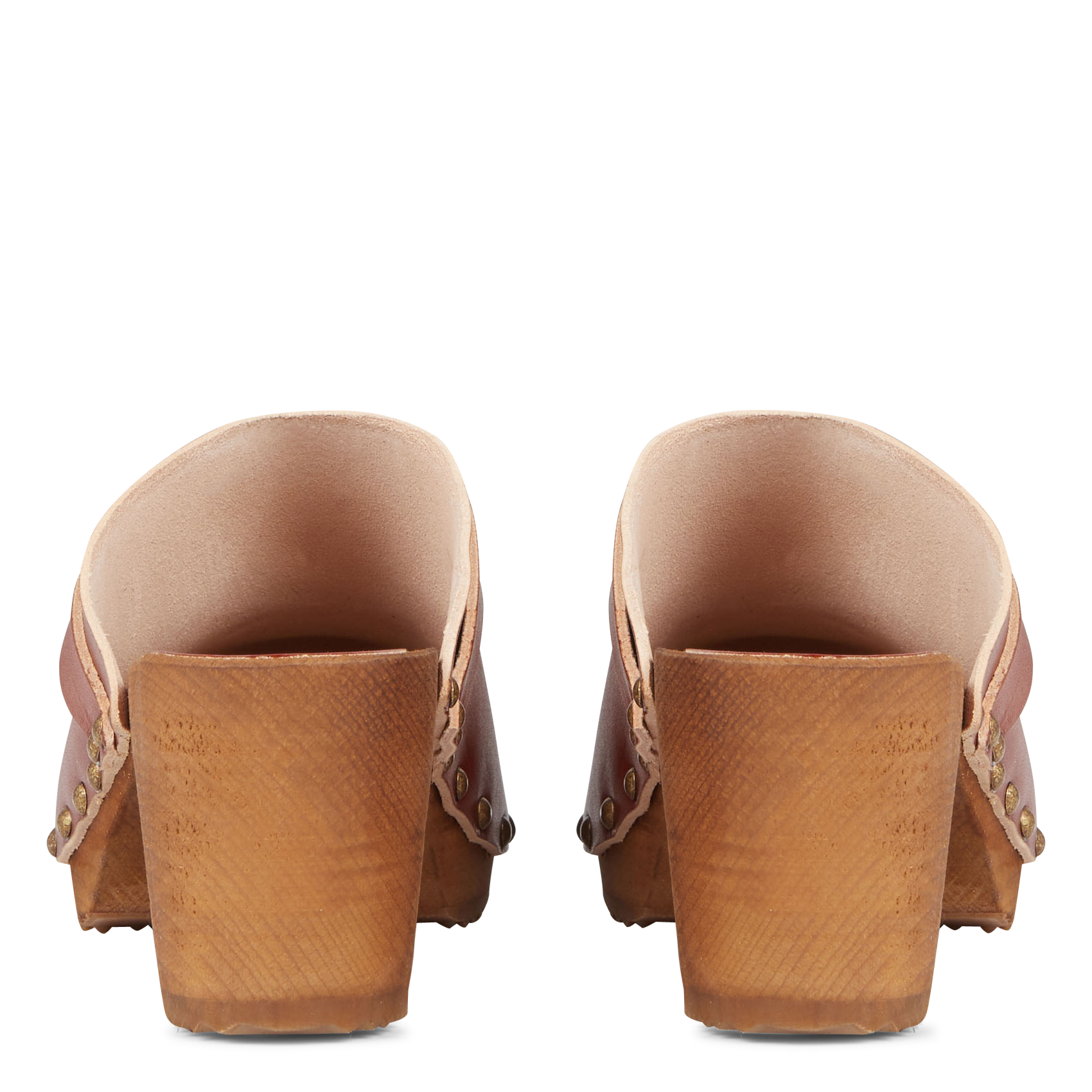 CLEMENCE - Sabots en cuir | Marron