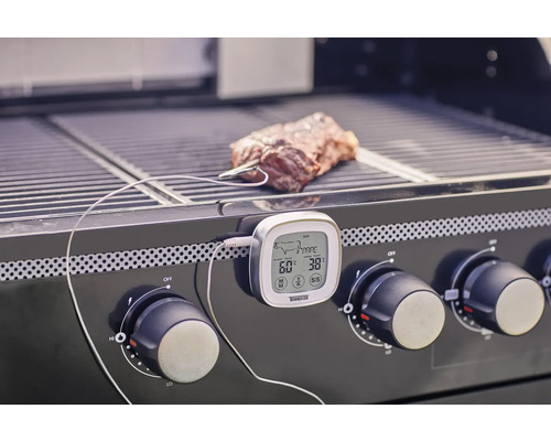 Tenneker® Digitale vleesthermometer, grillthermometer, keukenthermometer, oventhermometer, 7,3 x 7,3 x 2,5 cm, ABS, wit