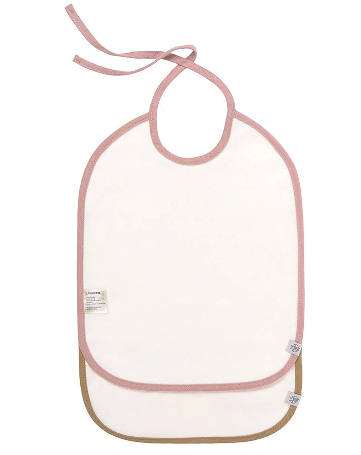 Lätzchen ABOUT FRIENDS – CHINCHILLA 2er-Pack in rosa/weiß