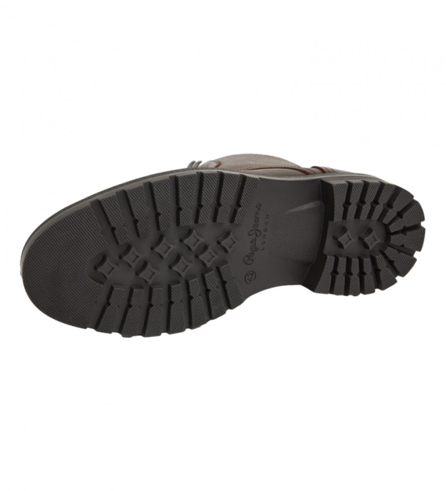 Botas de cano curto Pepe Jeans Logan em couro marrom