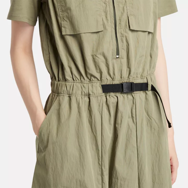Robe d'été utilitaire pour femme en vert
