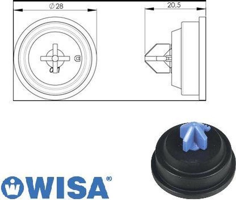 Wisa - Membraam met Steunplaat - Toiletreservoirs - Onderdeel