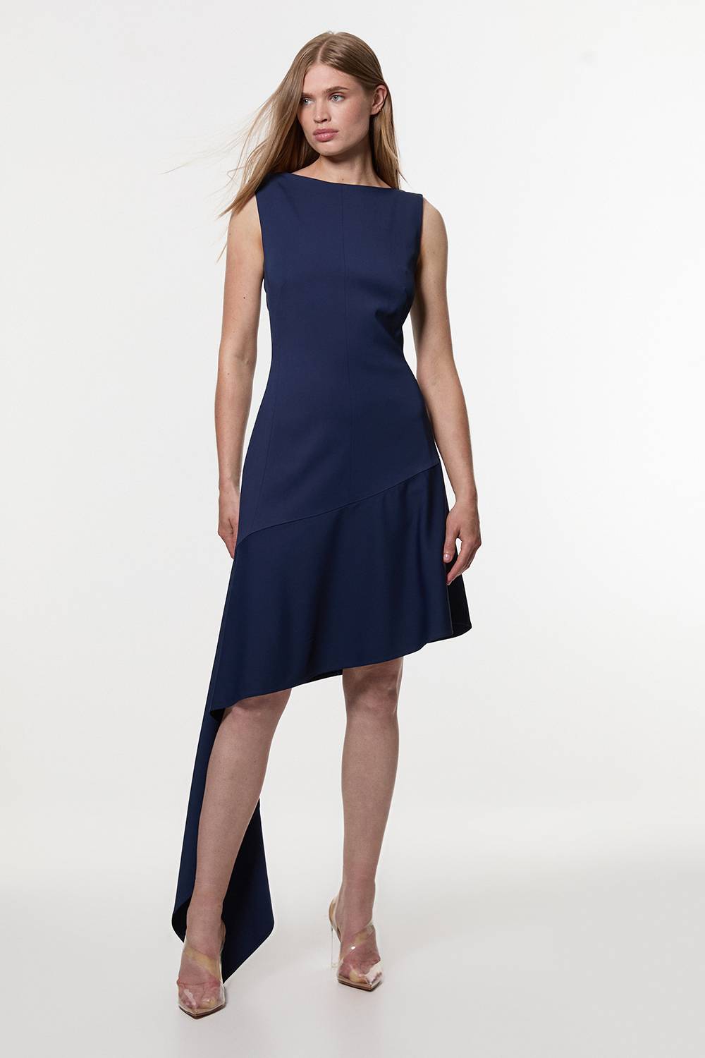 KarenMillen Robe mini Digital Ophelia Tall soignée et ajustée, à dos ouvert avec détail d'ourlet