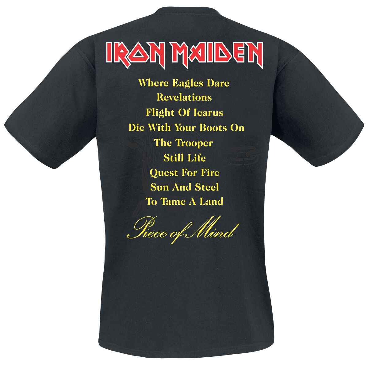 Piece Of Mind Tracklist | Iron Maiden T-Shirt Manches courtes