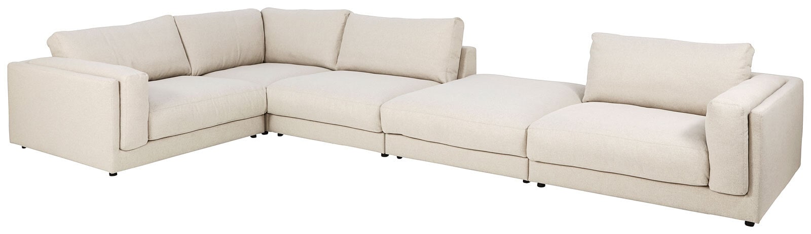 Ole Gunderson Ecksofa-Kombi LASSE VI 245 x 445 cm naturbeige