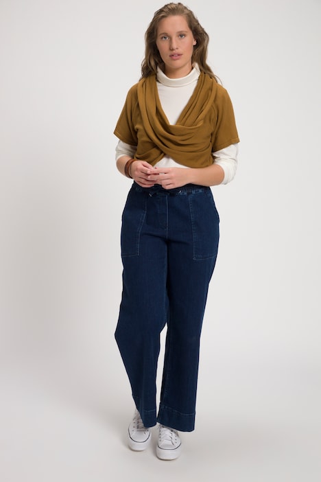 Pullover, Schalkragen, Halbarm, Biobaumwolle