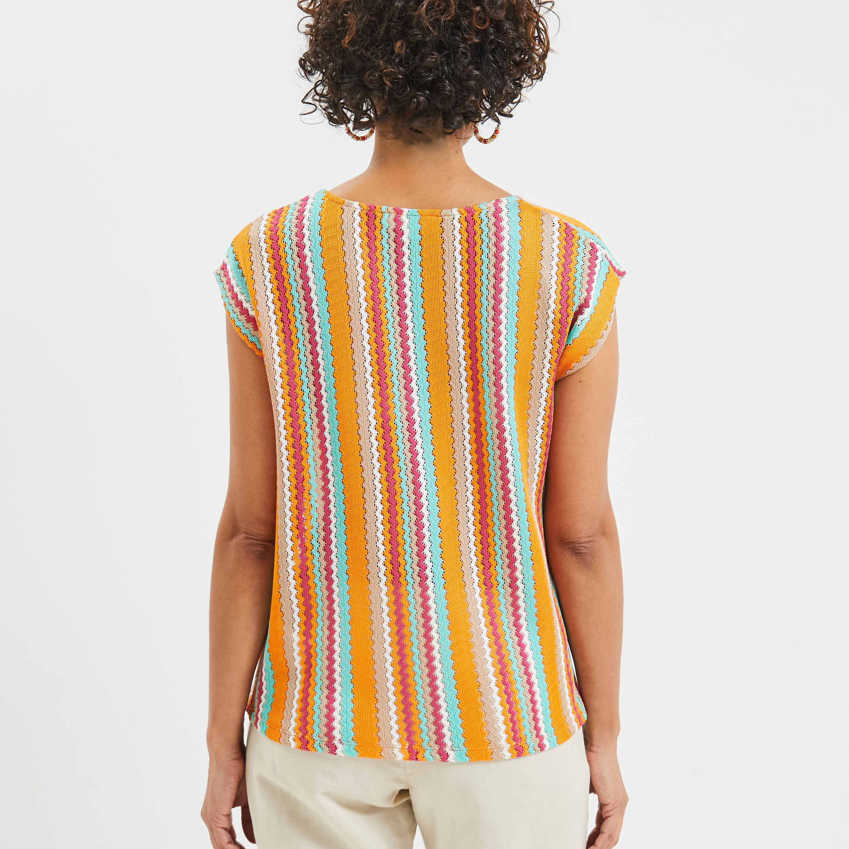 T-shirt manches courtes femme - ORANGE