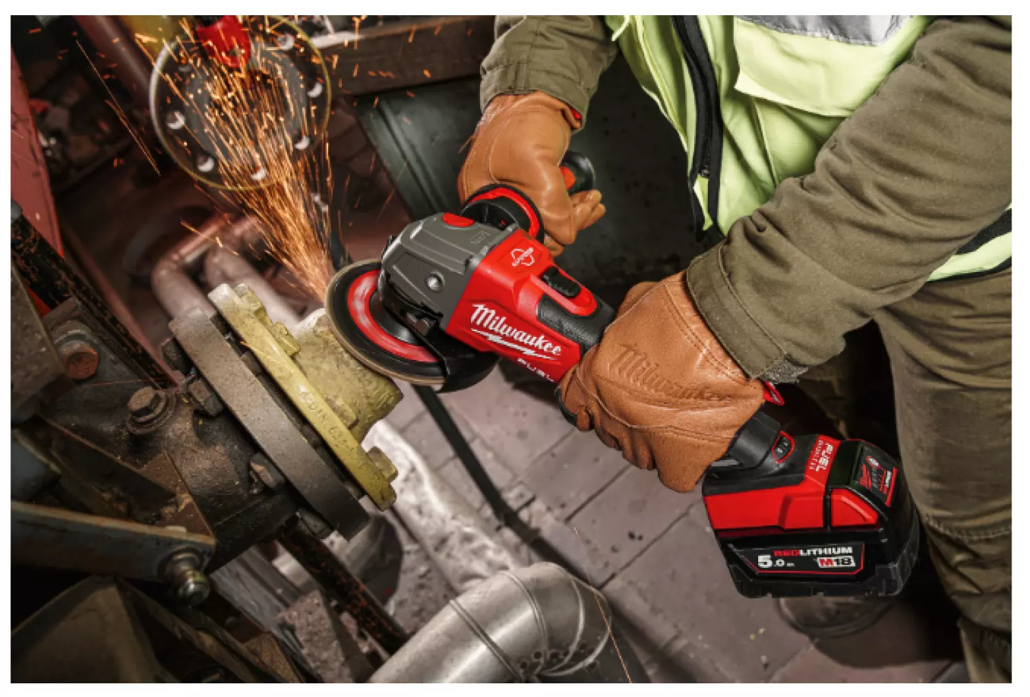 Milwaukee M18 FSAGV125XB-0X 18V Li-ion accu Haakse slijper body in HD box - 125mm - koolborstelloos