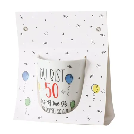 Boltze Becher Geburtstag 50 mit Spruch 330ml