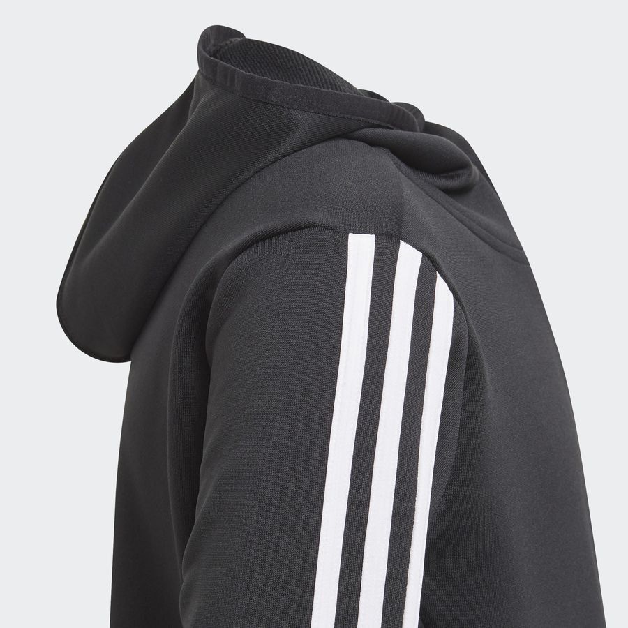 adidas Sweat à Capuche Designed to Move 3-Stripes - Noir/Blanc Enfant