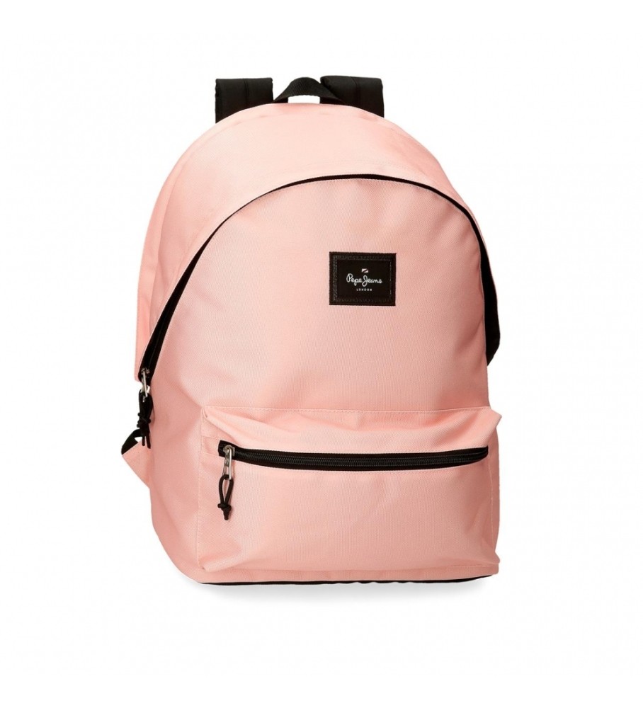 Mochila para computador Pepe Jeans Aris Colorful com dois compartimentos, rosa.
