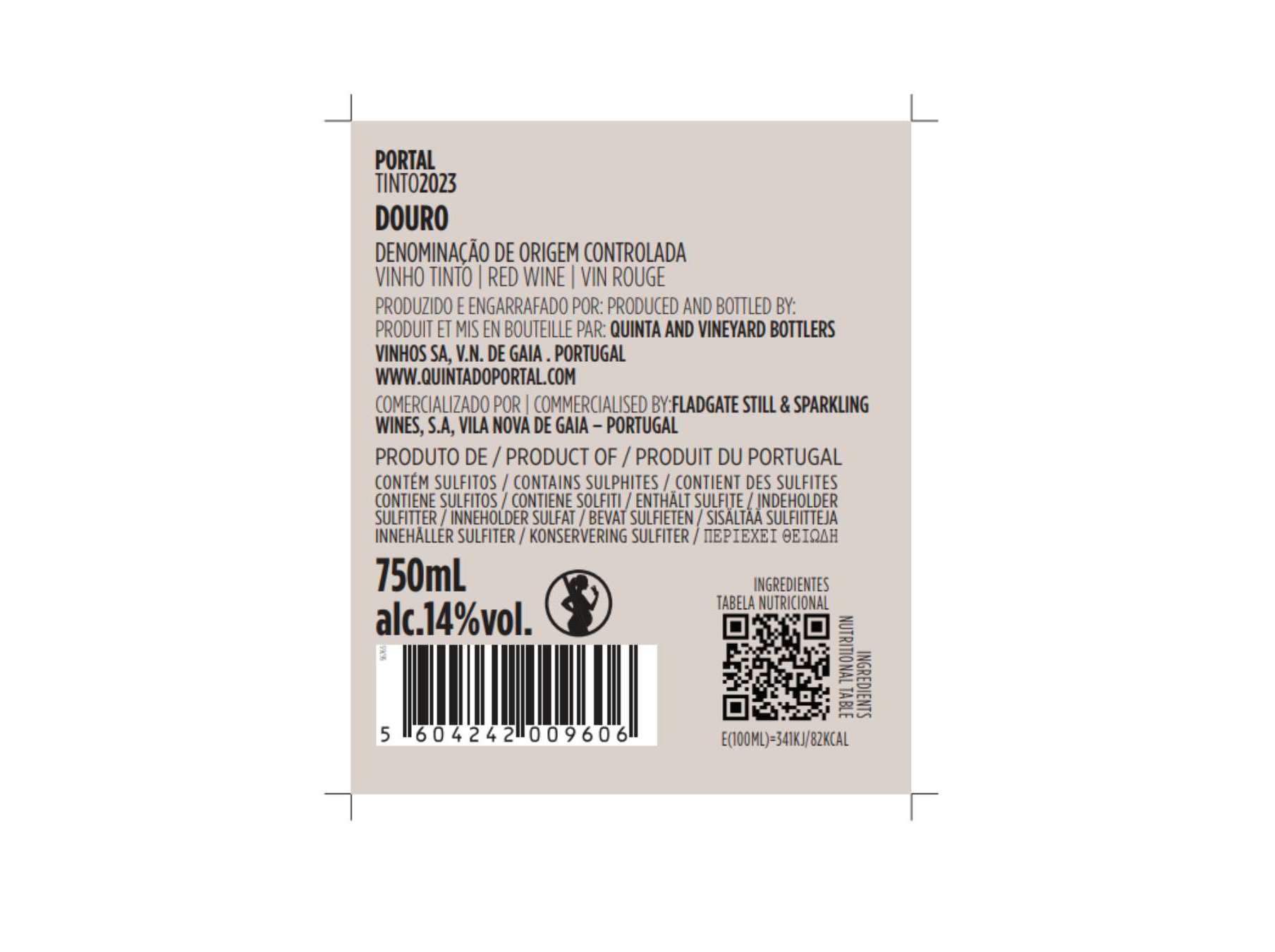 VINHO TINTO QUINTA DO PORTAL COLHEITA DOURO 0.75L
