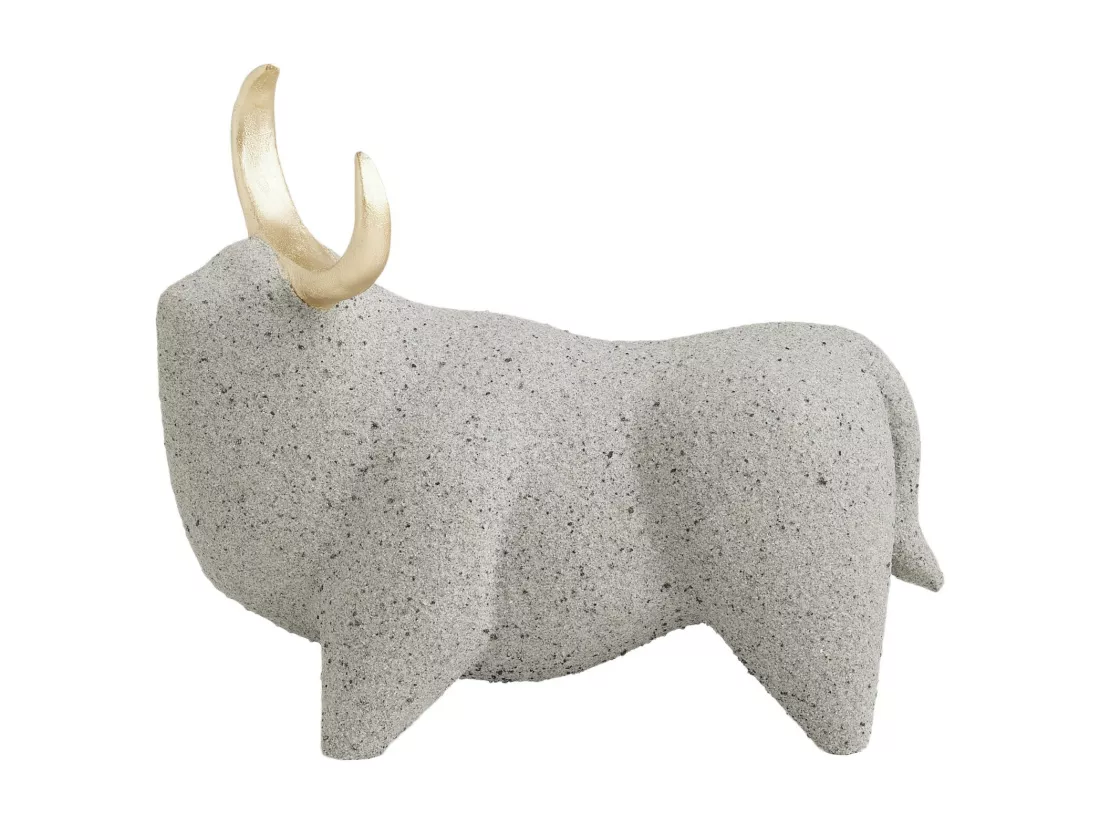 Figurine Oxen gris moyen 27.5 x 13 x 31.5