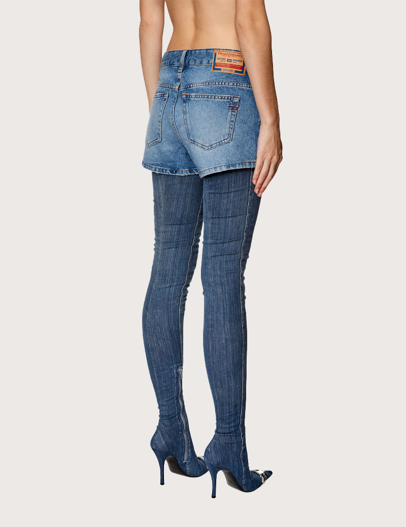 DIESEL SHORT EN JEAN FEMME DE-YUBA DQAF