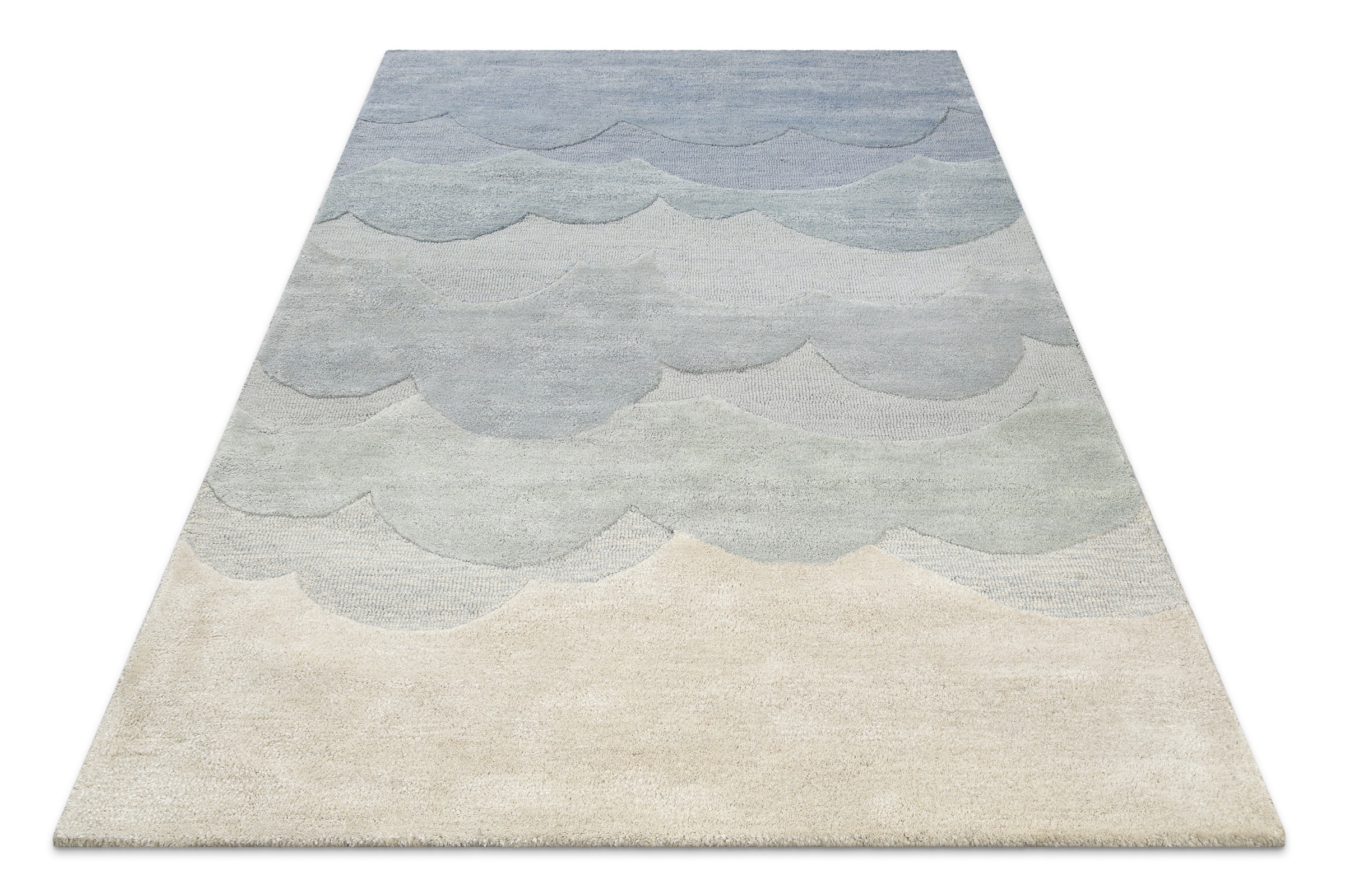 SMART KIDS Kinderteppich »Mika« rechteckig 1,2 mm Höhe aus Naturfasern, dezentes Wolken-Motiv, pastellfarben, Kinderzimmer