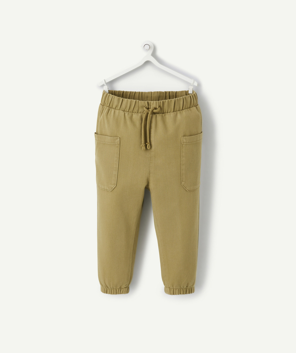 PANTALON DROIT BÉBÉ GARÇON KAKI EN VISCOSE RESPONSABLE
