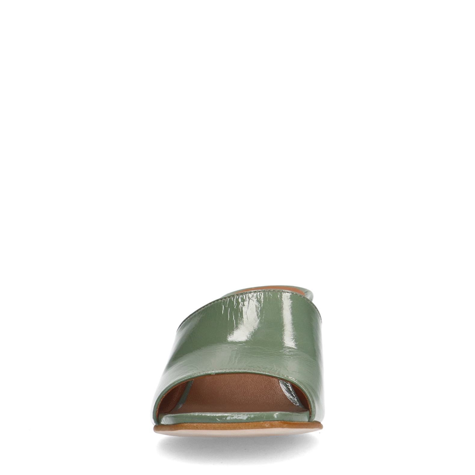 Groene lakleren sandalen met hak