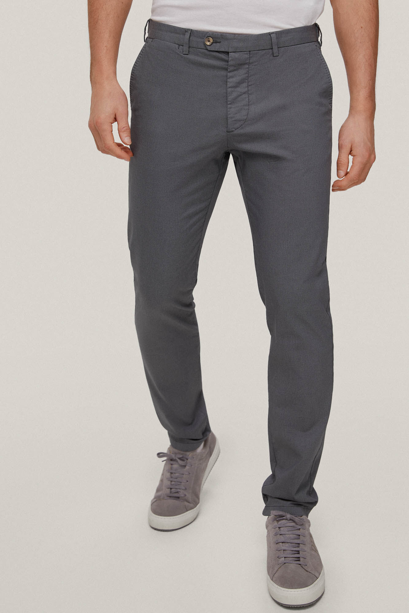 Calça chino slim fit leve - Cinza