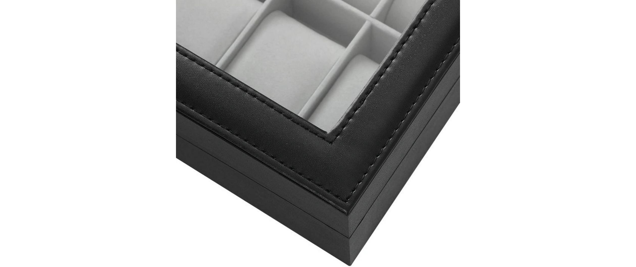 Uhrenbox Schwarz, 25 cm/25.4 cmUhrenschatulle