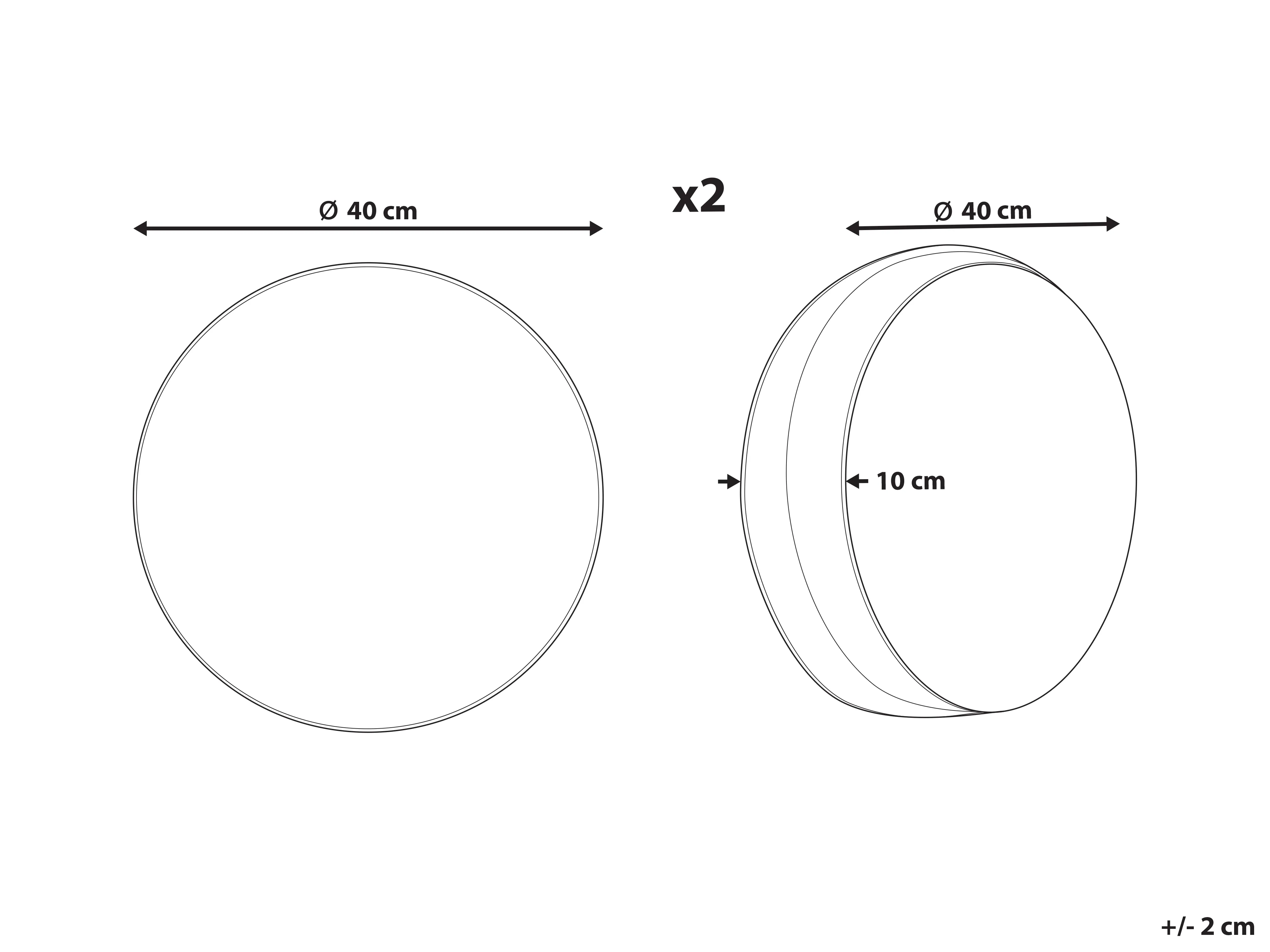 Set van 2 tuinkussens TORRAZZO bladpatroon 40 x 40 cm Wit