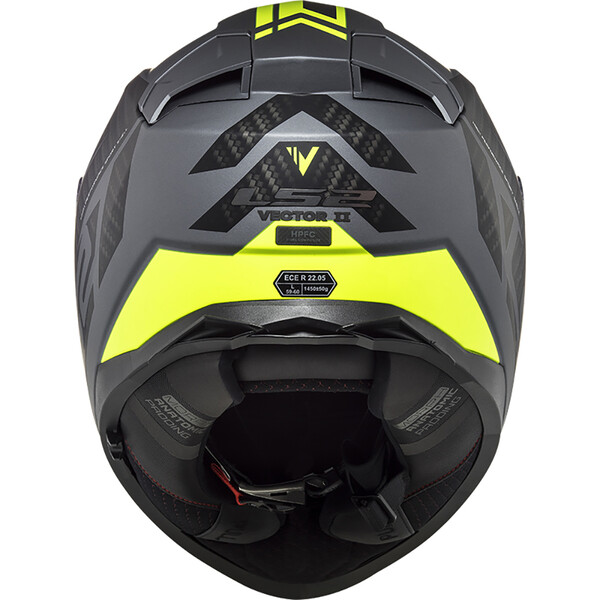 LS2 - Casque FF811 Vector II Splitter Titanium mat / Jaune fluo