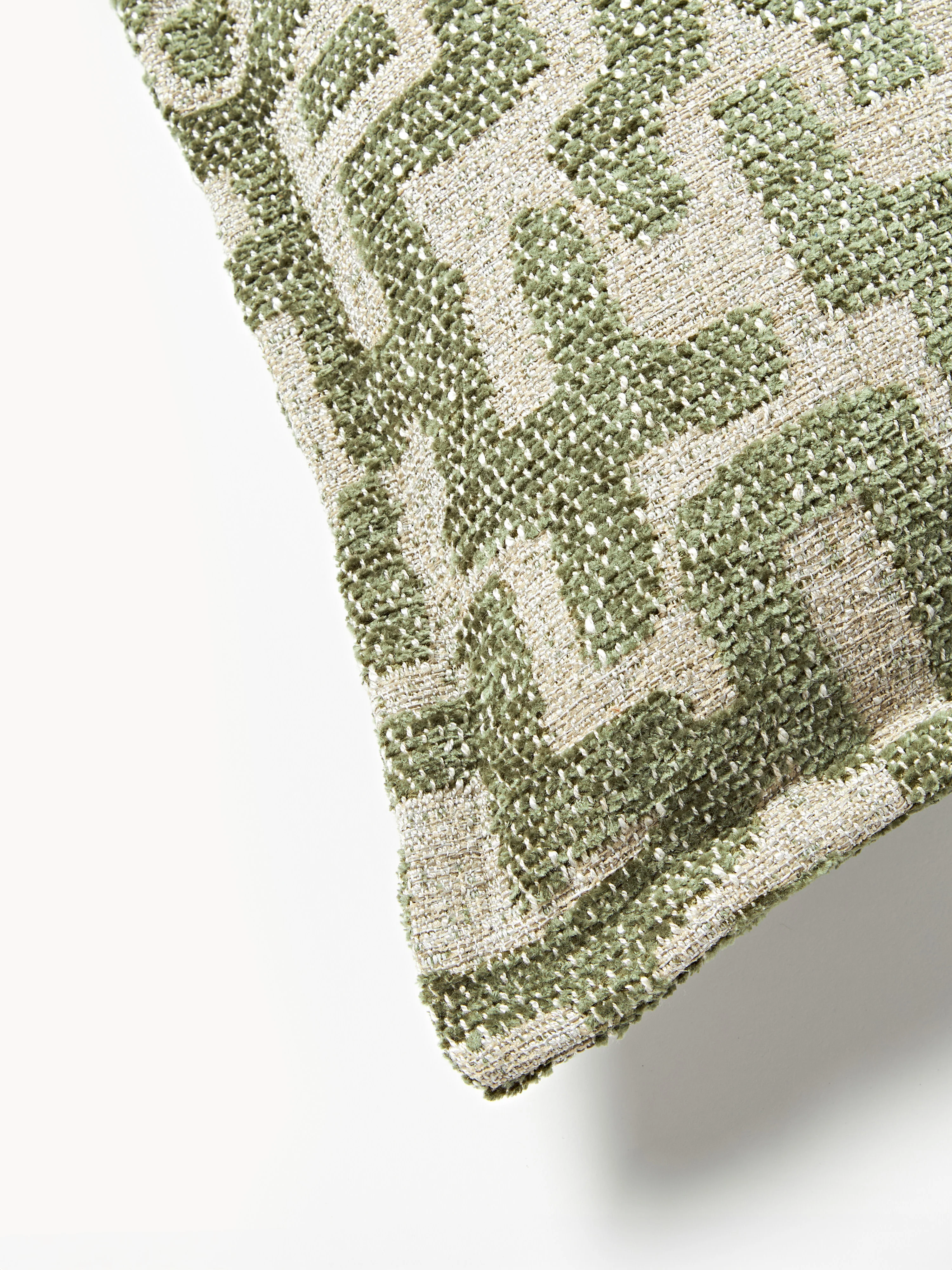 Viscose kussen Contia met ingeweven jacquard patroon