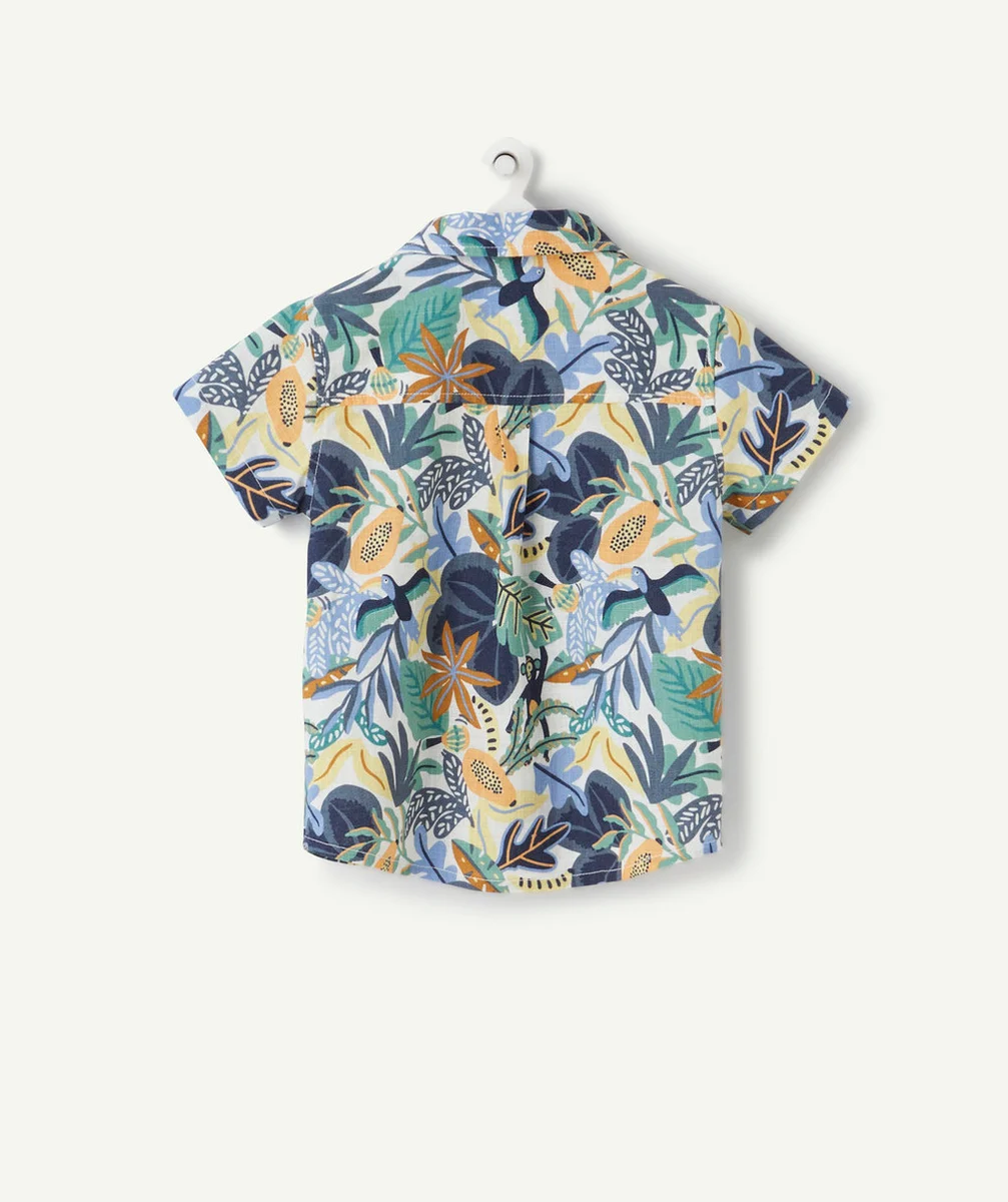 CHEMISE BÉBÉ GARÇON EN COTON THÈME TROPICAL