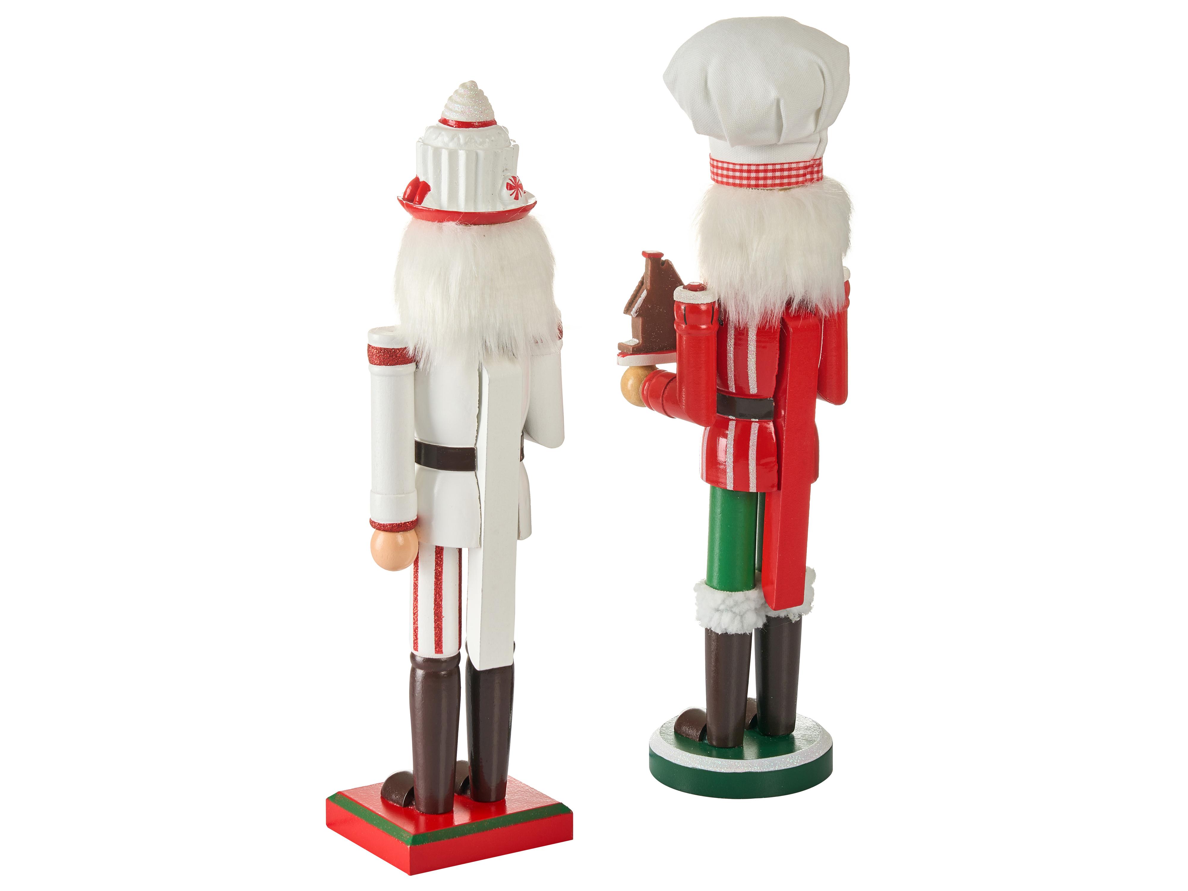 Set van 2 figuren BODSJON Notenkraker 35 cm Rood/wit